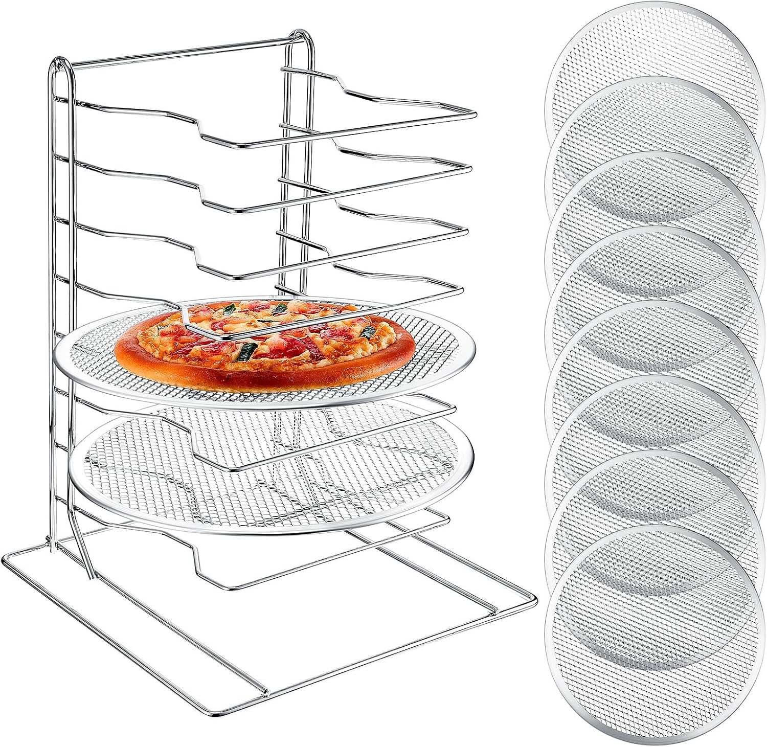 Pizza Rack 8 Tiered Stand With - đánh giá và giá Commercial Kitchen Set