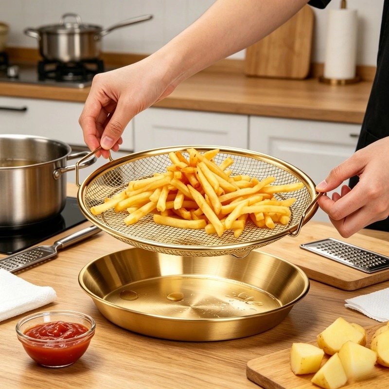 Gold Heavy Duty Deep Fryer Rac - đánh giá và giá Commercial Kitchen Cooking