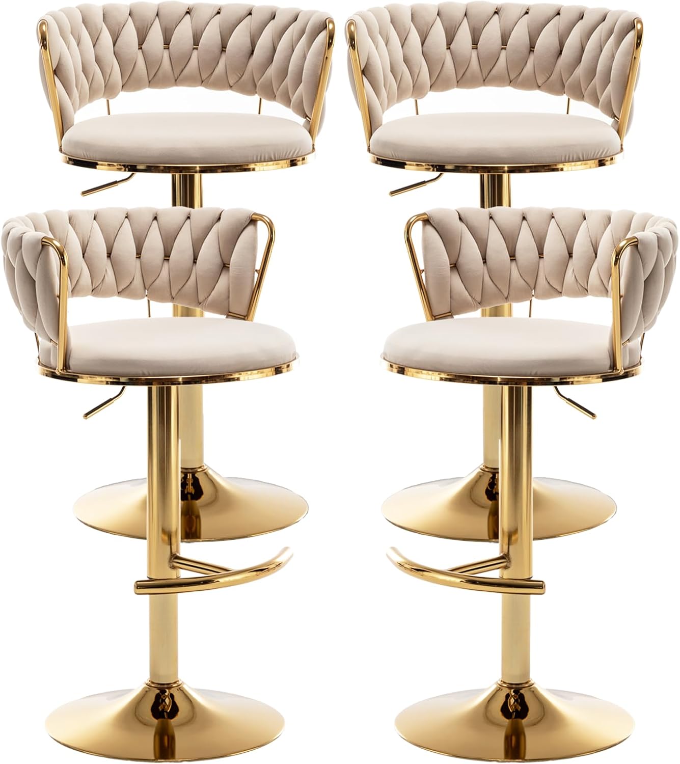 Beige Velvet Bar Stools Set of - đánh giá và giá Commercial Kitchen Set