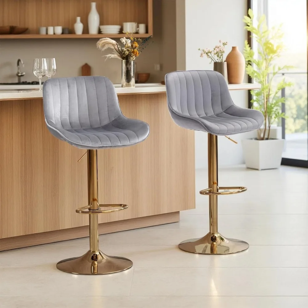 Modern Gold Velvet Bar Stools  - đánh giá và giá Commercial Kitchen Set