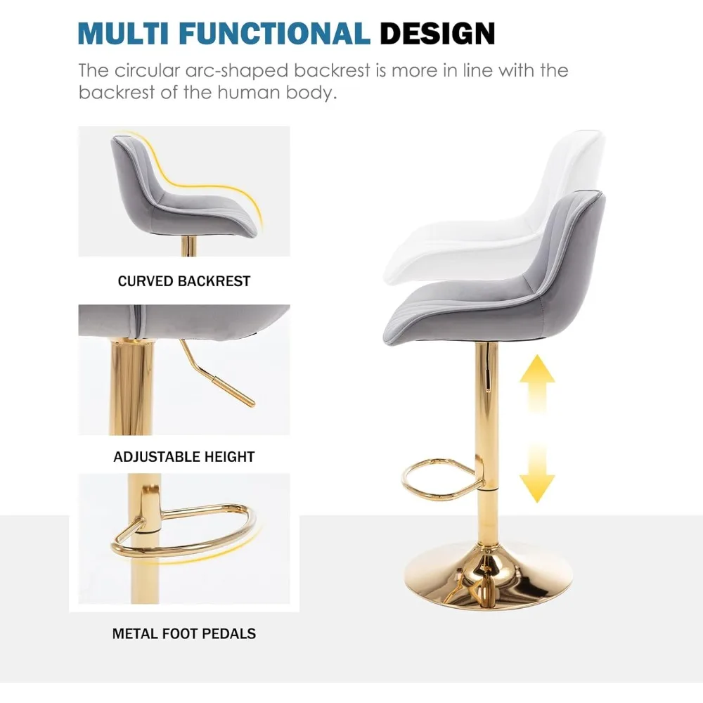 Modern Gold Velvet Bar Stools  - đánh giá và giá Commercial Kitchen Set