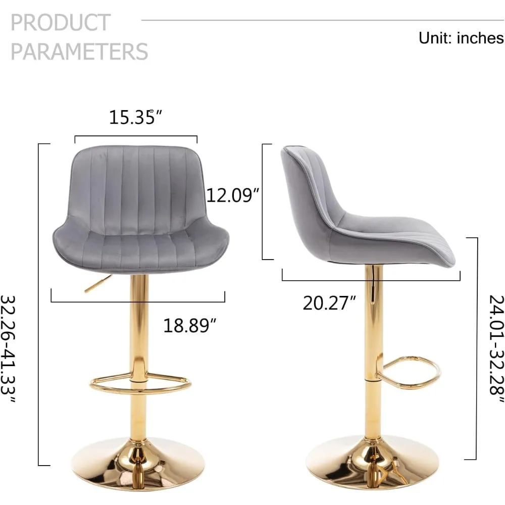 Modern Gold Velvet Bar Stools  - đánh giá và giá Commercial Kitchen Set